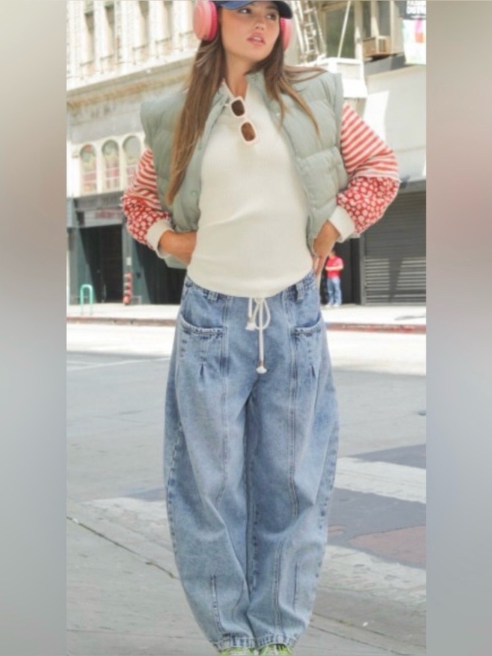 Very J Light Blue Ankle Barrel Jeans